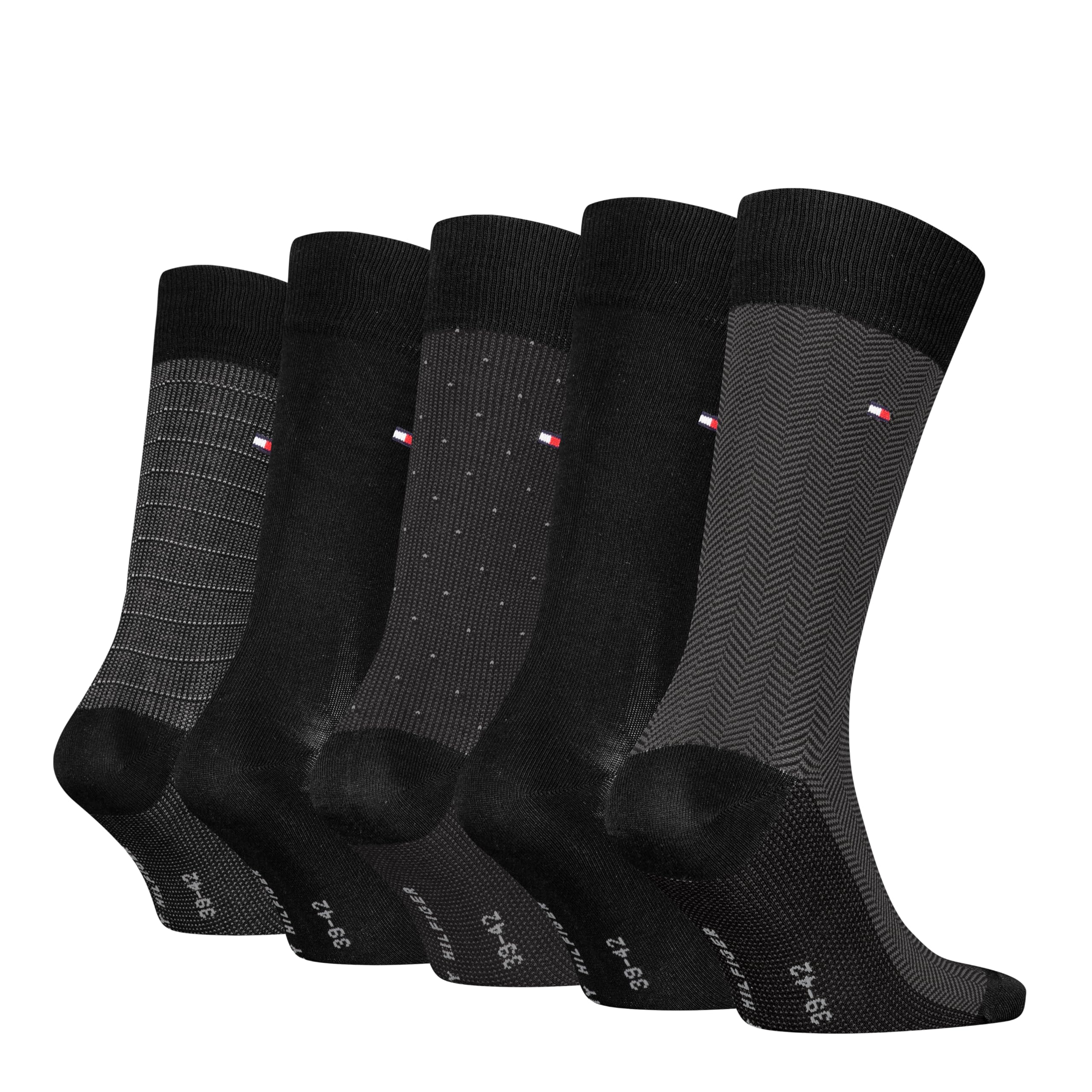 Tommy Hilfiger Herringbone Dot Calcetines clásicos (Pack de 5) para Hombre