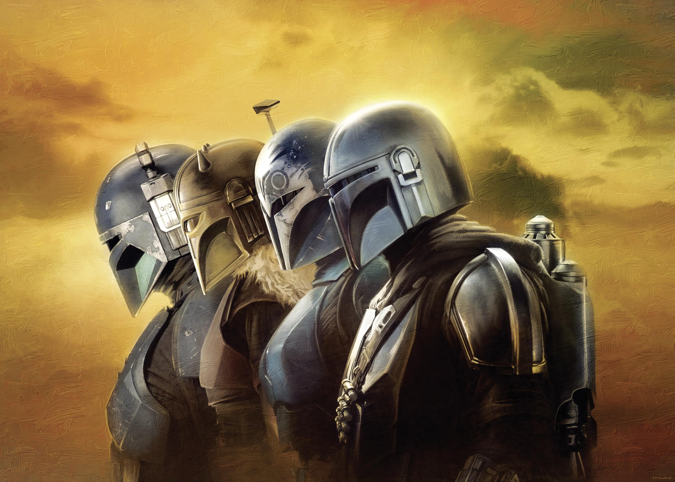 Komar Wall Picture Star Wars The Mandalorian Line Up - Size 50 x 70 cm - Children's Room Wall Decoration
