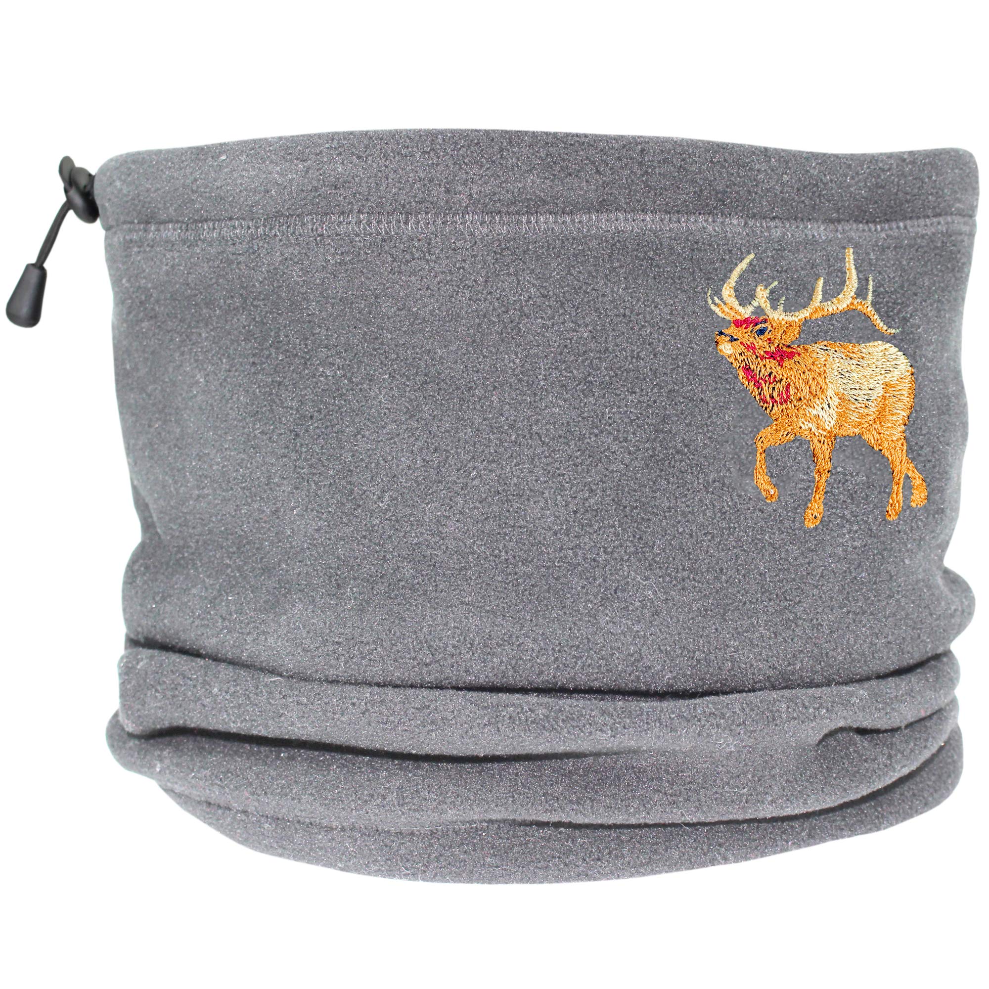 Teddyts Unisex Grey Stag Ultra Thermal Fleece Toggle Snood (Grey)
