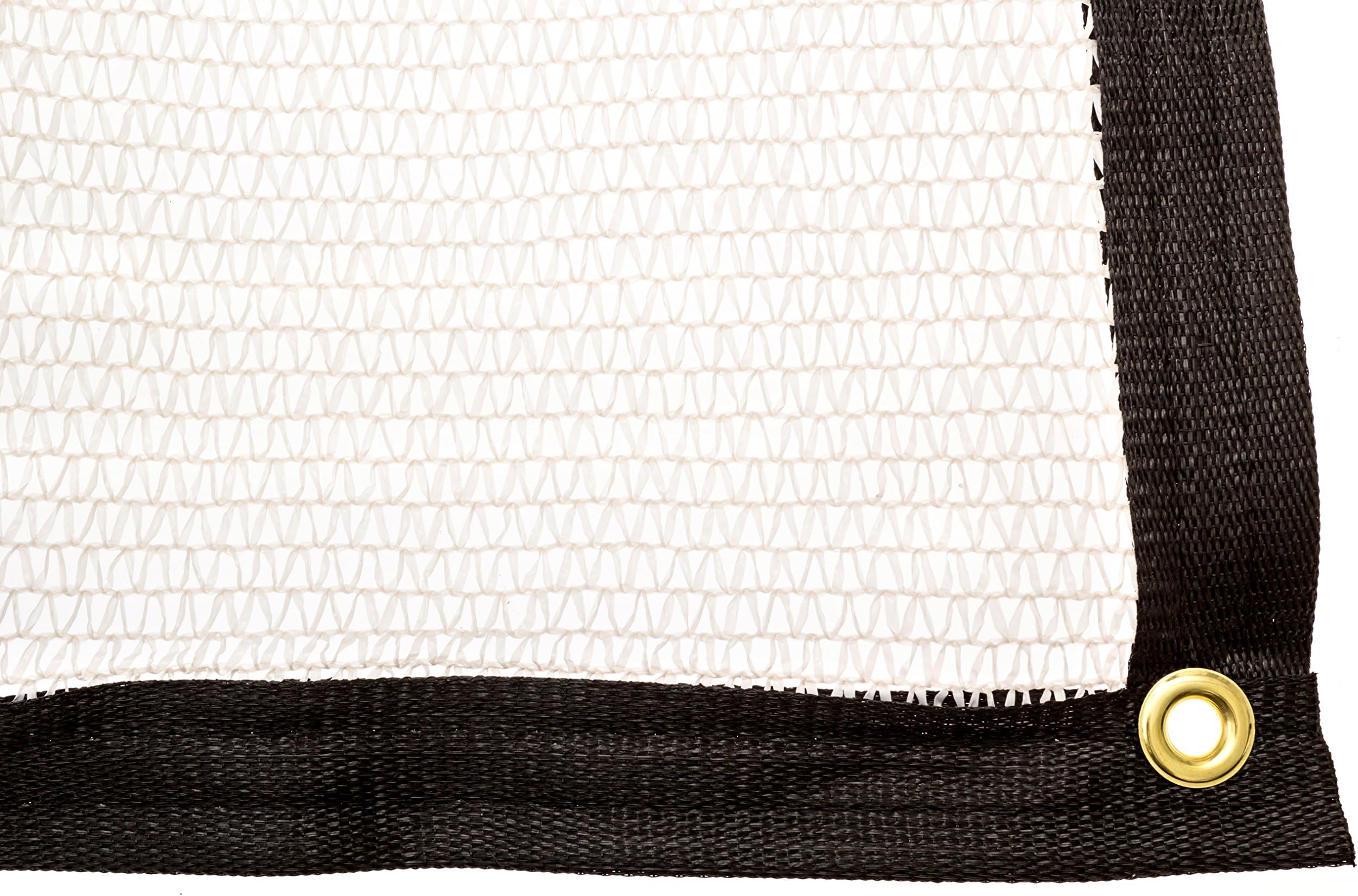 Be Cool Solutions 40% White Outdoor Sun Shade Canopy: UV Protection Shade Cloth| Lightweight, Easy Setup Mesh Canopy Cover with Grommets| Sturdy, Durable Shade Fabric for Garden, Patio & Porch 12'x20'