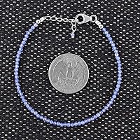 Vista 24 de InfinityGemsArt Natural Bracelet For Women Gemstone Micro Beads Dainty Jewelry Christmas Gifts for Women, Birthstone, Stone Jewelry 925 Sterling