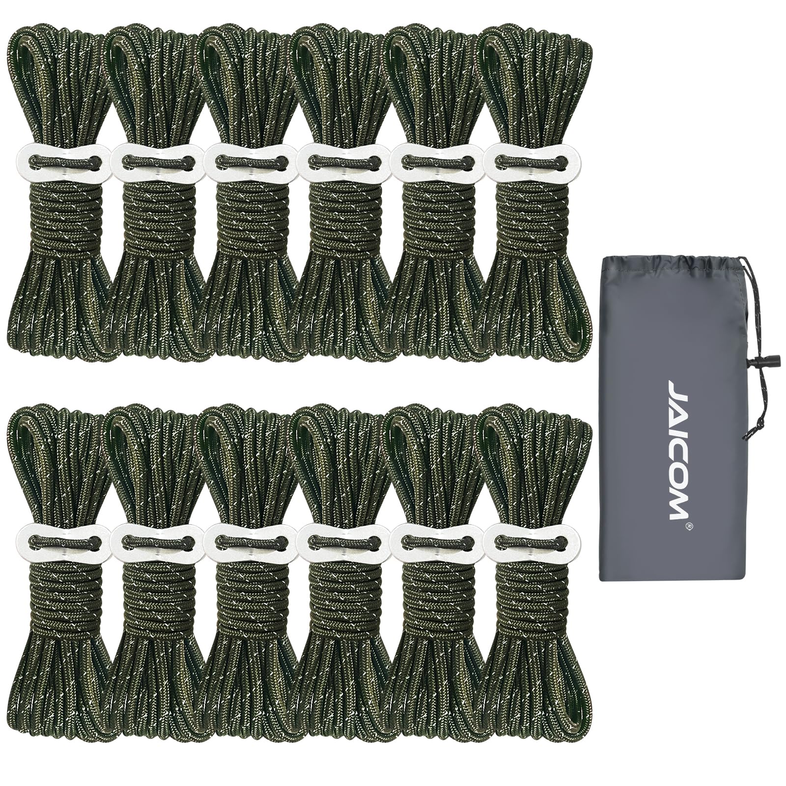 JAICOM 8 Pack Of 4mm High-Reflective Outdoor Guy Lines_desvips.com
