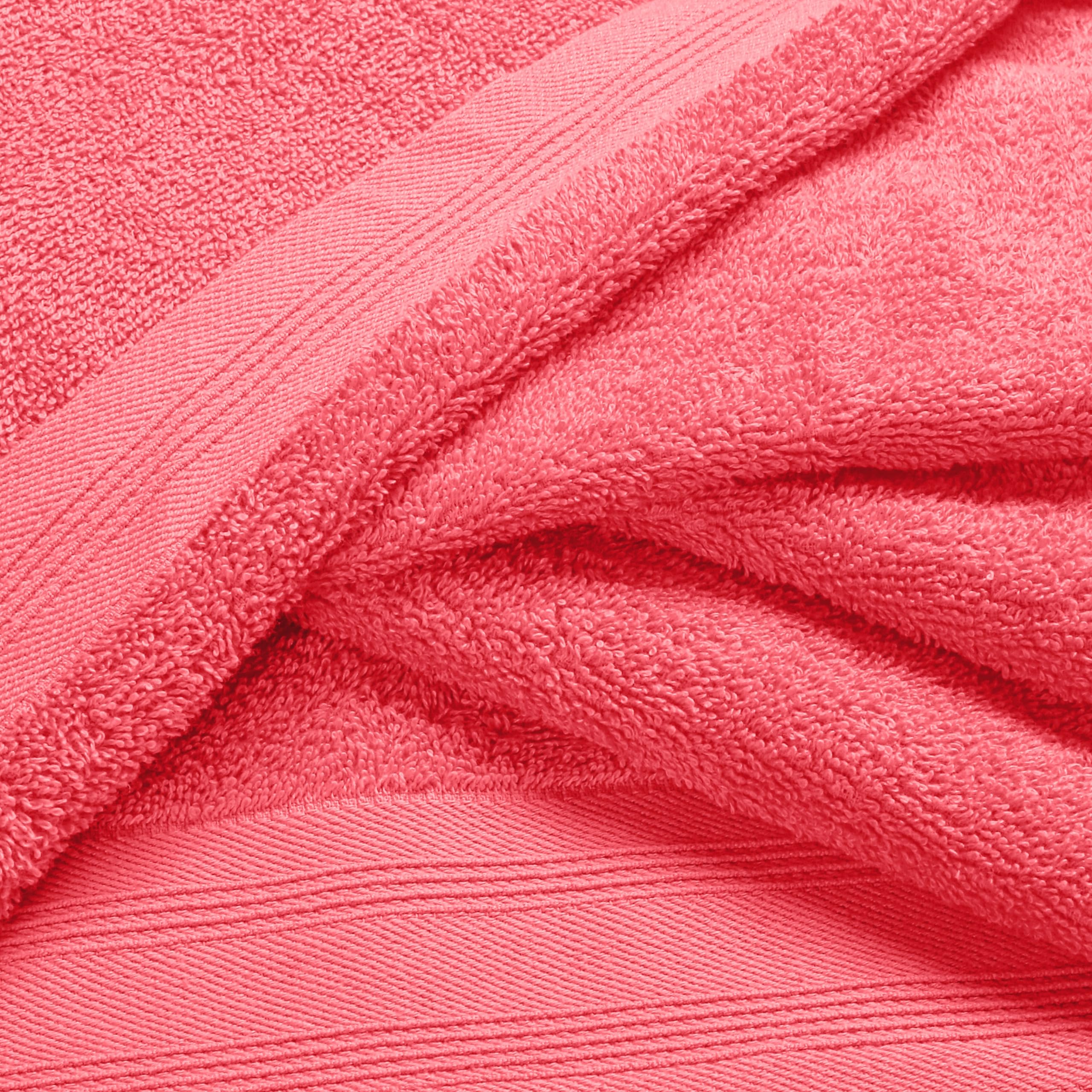2-Pack Ultra Soft Oversized Bath Towels - 28x55 Inch, 100% Cotton, Quick-Dry & Lightweight For Gym, Travel, Pool (Pink)