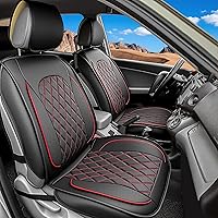Vista 17 de LINGVIDO - Fundas de piel sintética para asientos de automóviles, protector deportivo e impermeable para vehículos, ajuste universal para Beige