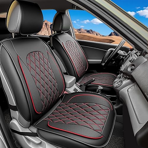 Miniatura 16 de LINGVIDO - Fundas de piel para asientos de automóviles, transpirables, accesorios de ajuste universal para automóviles y camionetas, asientos Azul