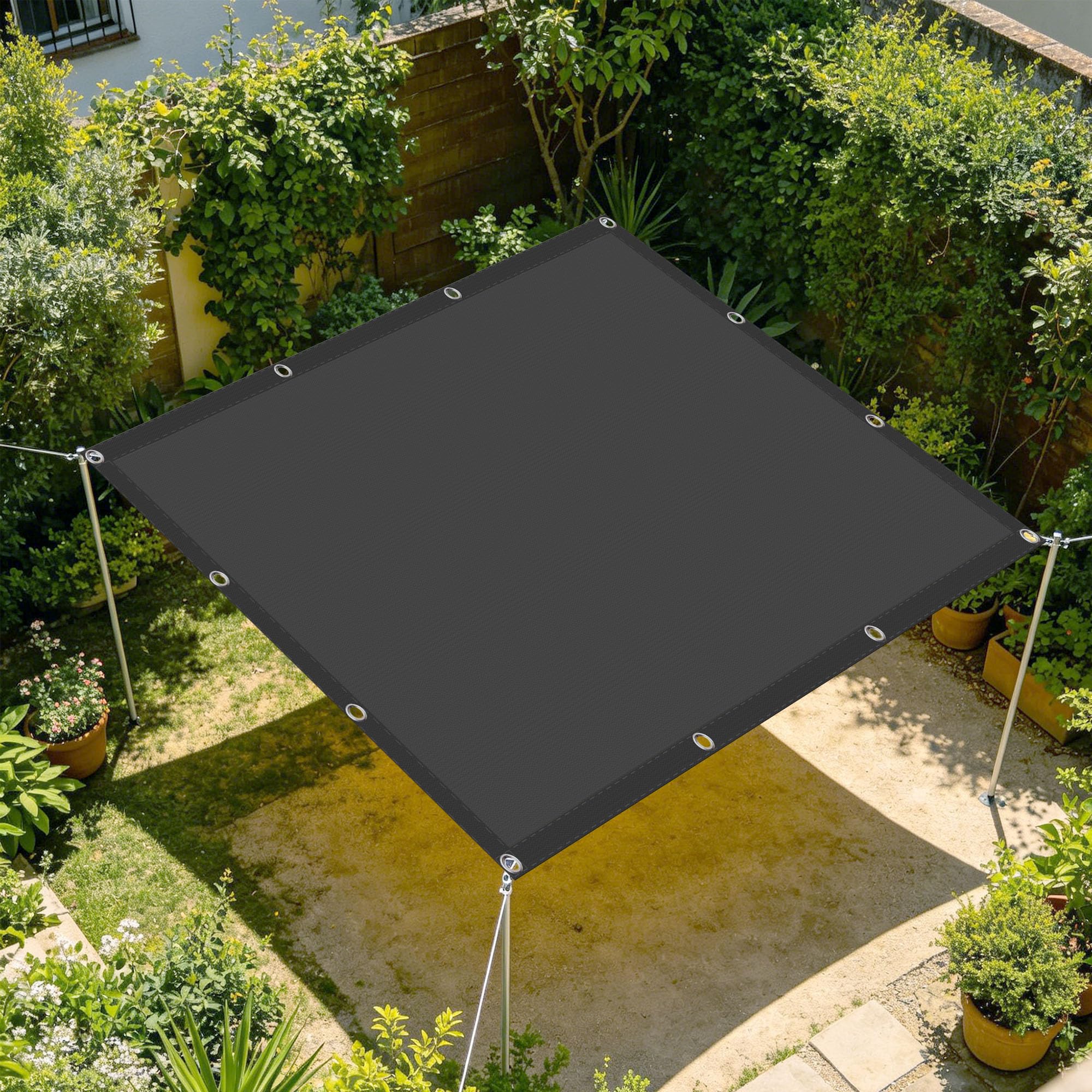 Voile d'ombrage 5.5x9m pour créer un coin d'ombre sur le balcon