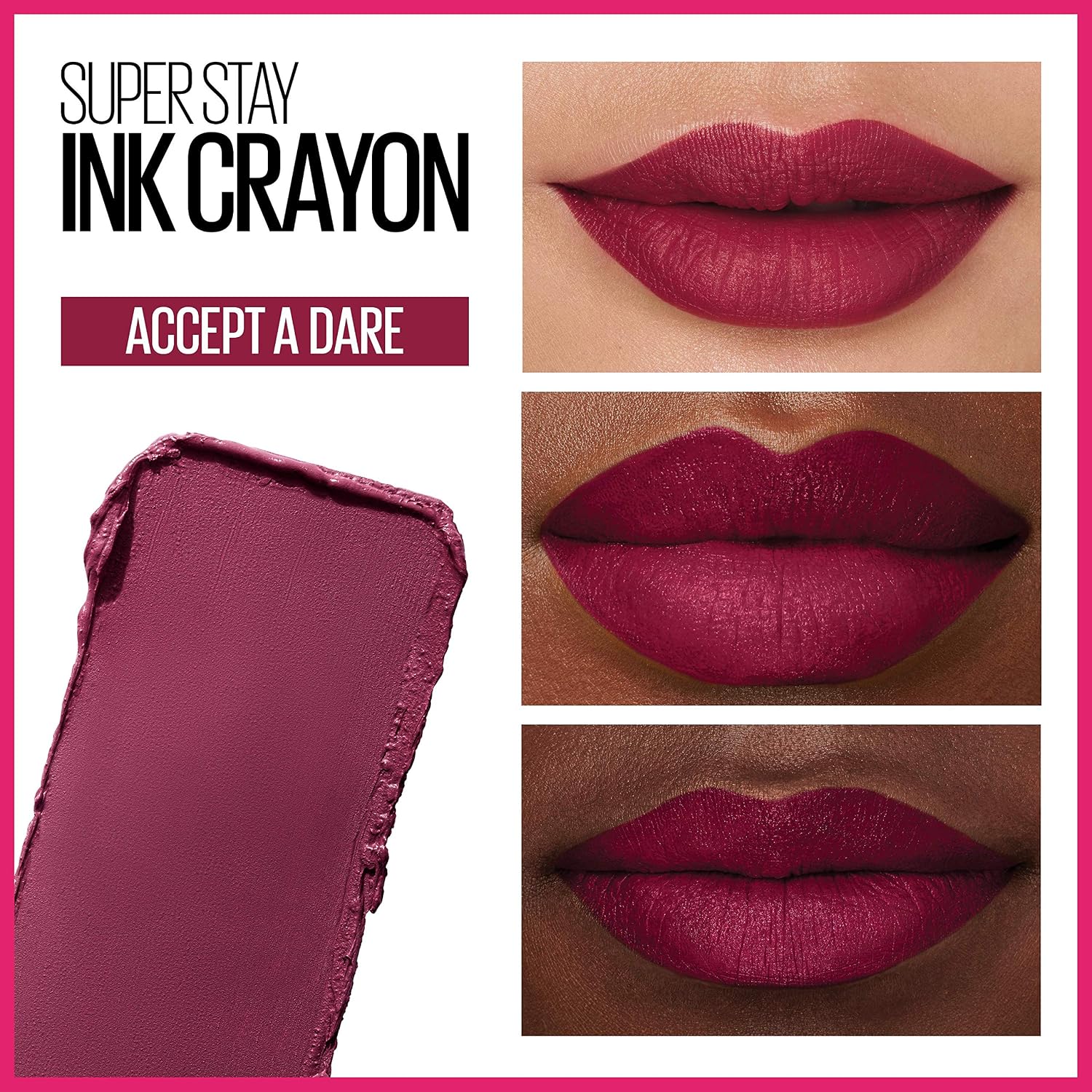 MAYBELLINE - Superstay Ink Crayon Lipstick Accept A Dare - 0.04 oz (1.1 g), Accept A Dare 60 - Image 5