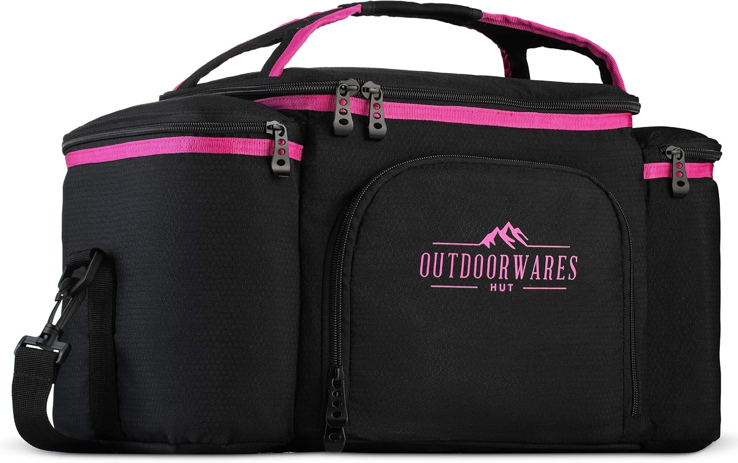 Large Cooler Bag Insulated by Outdoorwares (Pink Black)