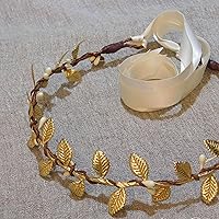 Vista 4 de Guirnalda de hojas de oro artificial de 20 yardas para manualidades, guirnalda de fiestas, bodas, enredaderas artificiales