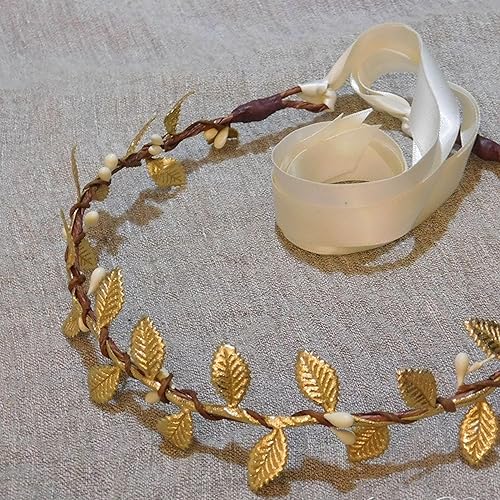 Miniatura 7 de Guirnalda de hojas de oro artificial de 20 yardas para manualidades, guirnalda de fiestas, bodas, enredaderas artificiales