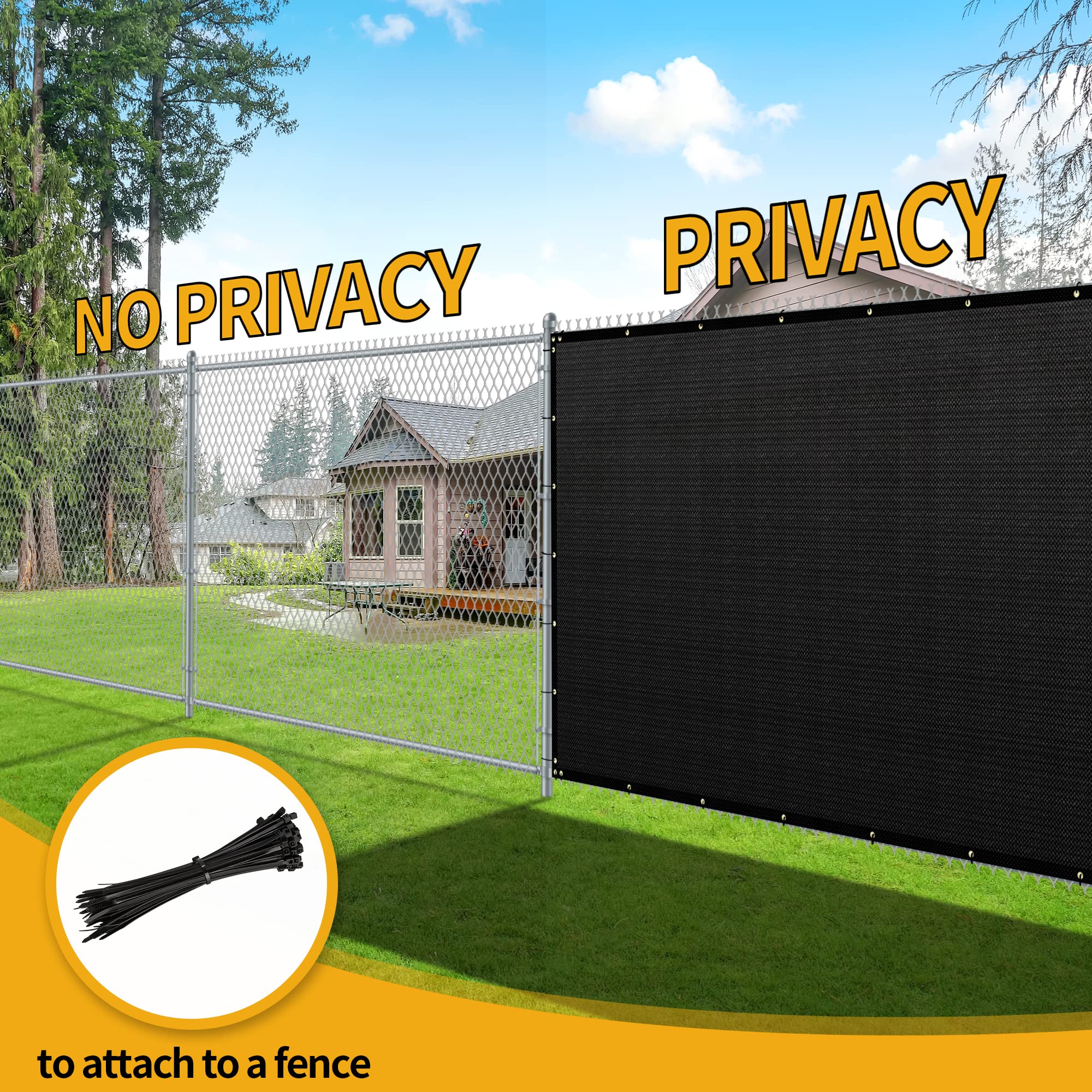 NEXCOVER Ogrodzenie chroniące przed wzrokiem – 100 cm x 127 cm wytrzymała siatka zacieniająca bariera siatkowa z wiązaniami i mosiężnymi przelotkami, siatka komercyjna i mieszkaniowa, osłona