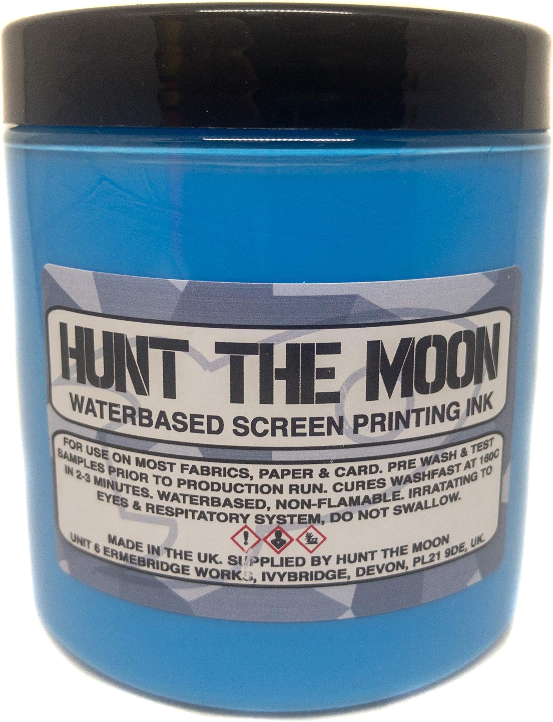 Screen Printing Waterbased Ink for Fabric Paper & Card - 240ml - Ibiza Blue