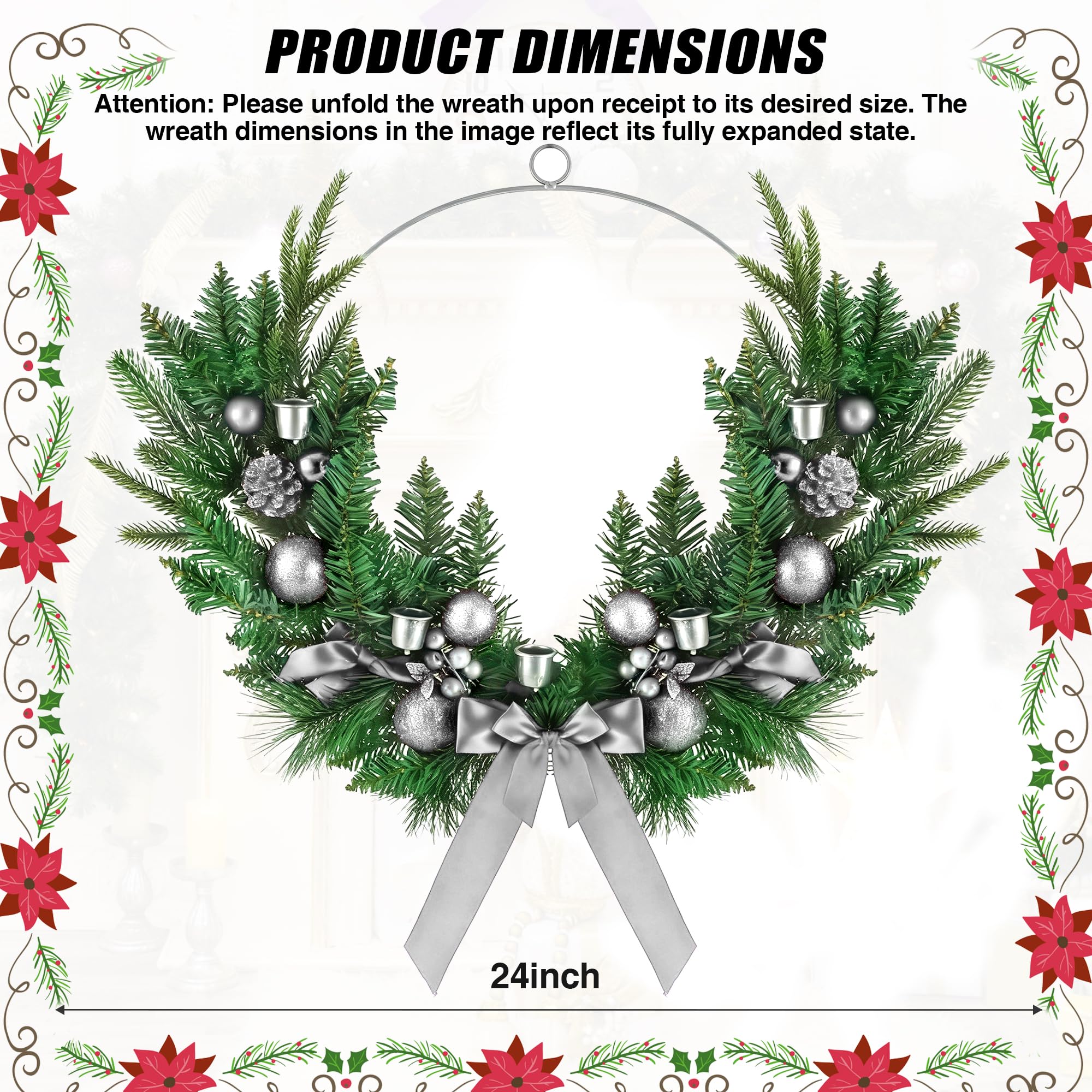 Amazon.com: Hushee Large Advent Wreath Candle Holder 24 Inches