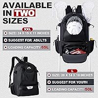 Vista 2 de Mochila para lacrosse GoHimal extra grande con soporte para palo de arrastre