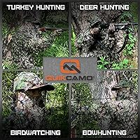 Vista 4 de QuikCamo Mossy Oak 3D Leafy Camo Ghillie Suit - Breathable Quiet Mesh, Snaps and Zippered Pockets for Turkey Hunting