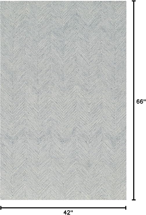 Momeni Charles Wool Hand Tufted Contemporary Indoor Area Rug, Blue, 3'6 X 5'6