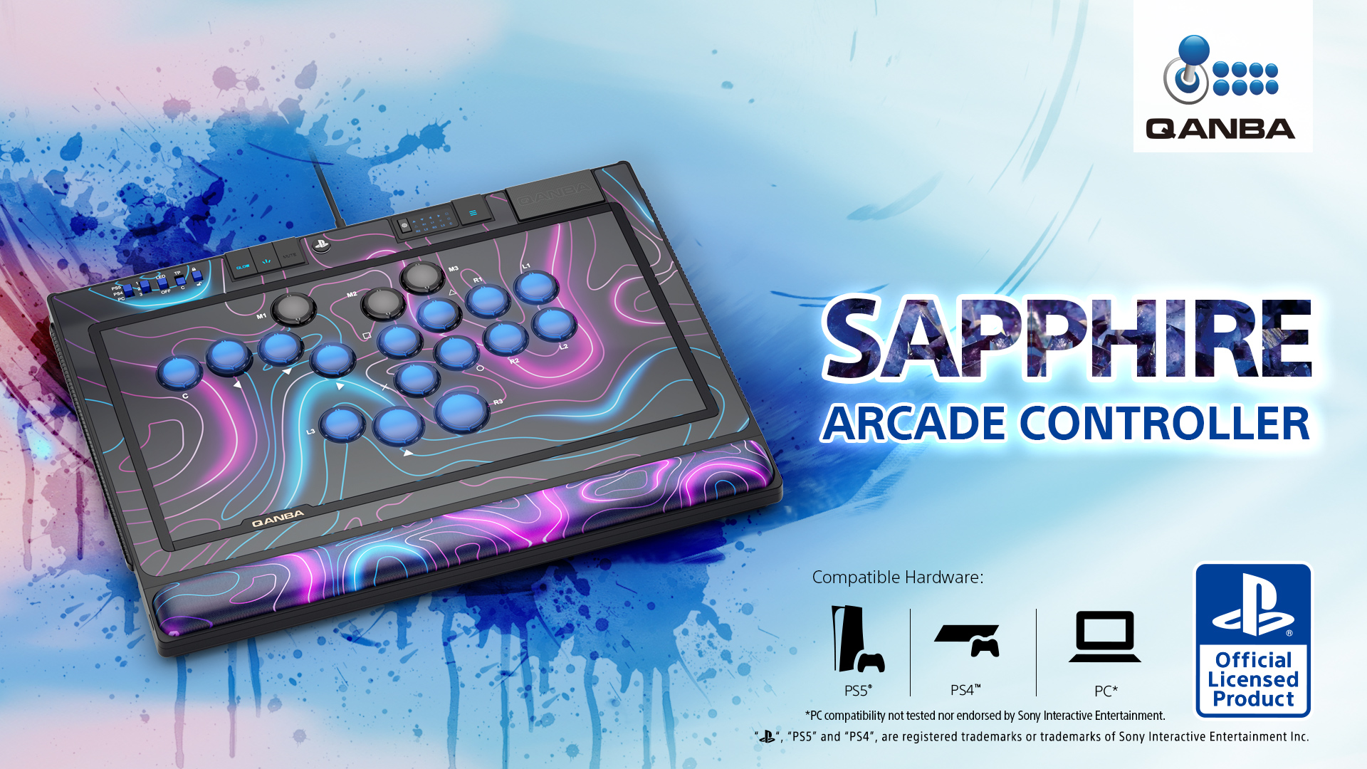 qanba Sapphire S1 Leverless Arcade Controller Joystick for