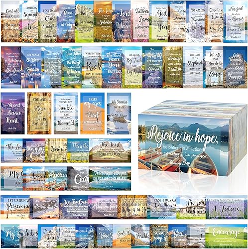 Estune 480 tarjetas de versículo bíblico con escritura completa a granel, mini tarjetas de oración para mujeres y hombres con citas inspiradoras