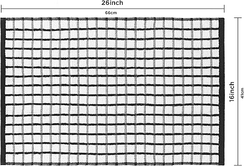 Miniatura 4 de White Classic Paquete de 8 paños de cocina de primera calidad para cocina, con lazo para colgar, resistentes y absorbentes, 100% algodón, toallas de