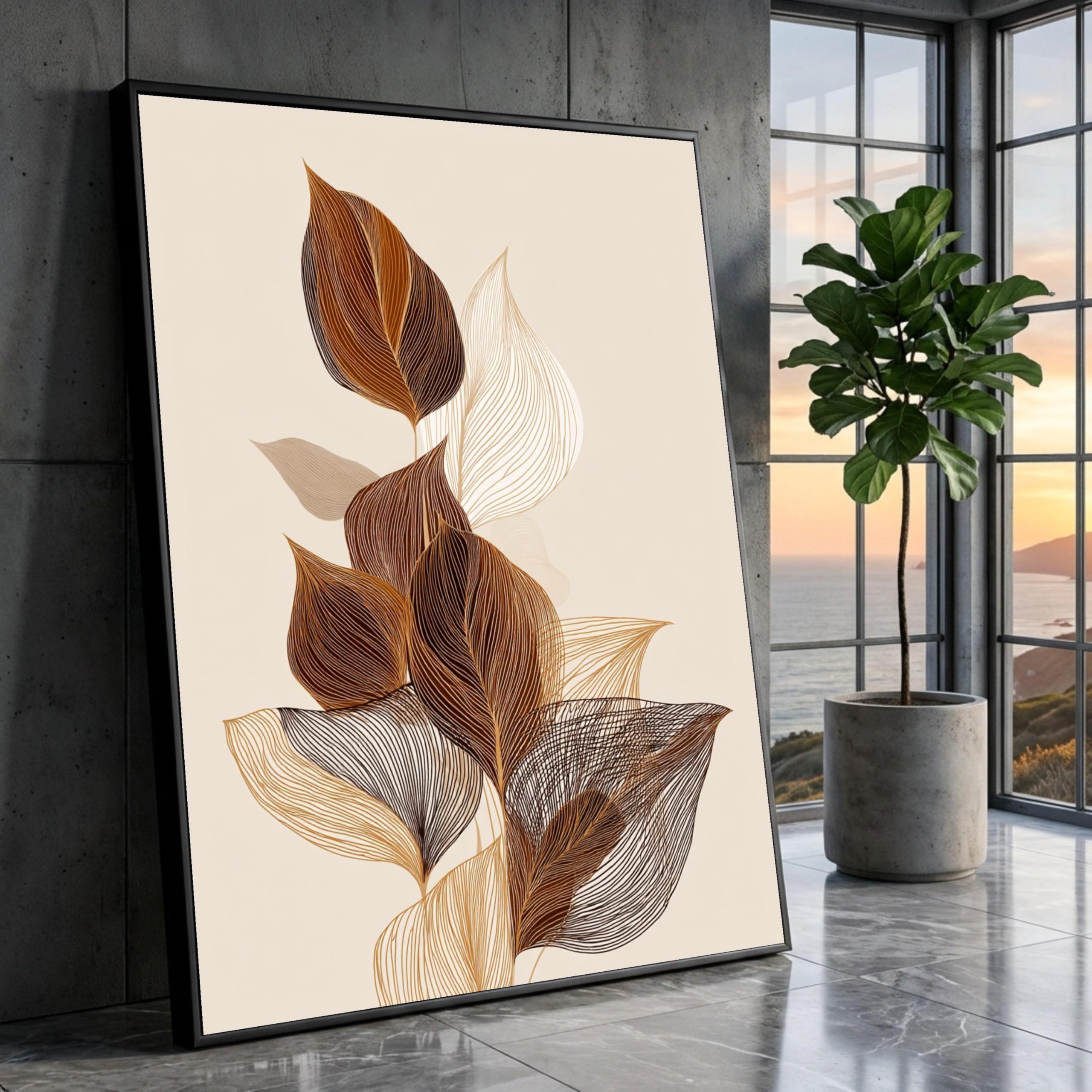 Impression abstraite de la nature et tableau de décoration intérieure minimaliste - 8