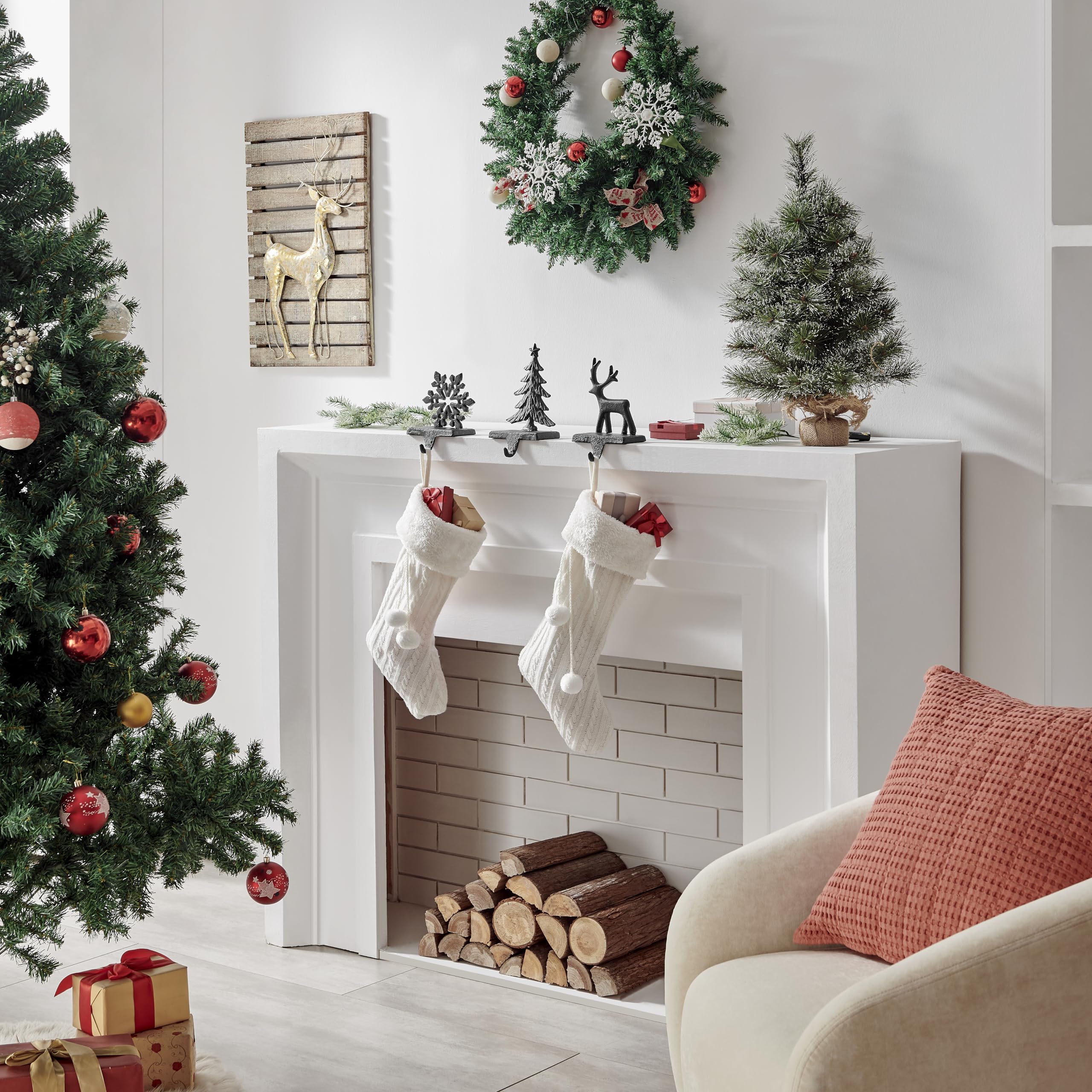 Stocking Holder Christmas Neuheiten 2025 | A Linie Strick Minikleid Mit  Schneeflocke Und Rentier Weihnachtlich | Damenmode Weihnachtsstrumpf Halter, image size:2560x2560