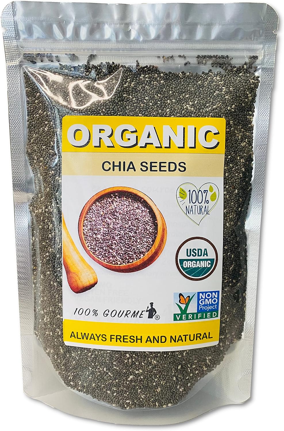 Chia Seeds Organic Whole Foods Resealable 12oz, Raw Guam Ubuy