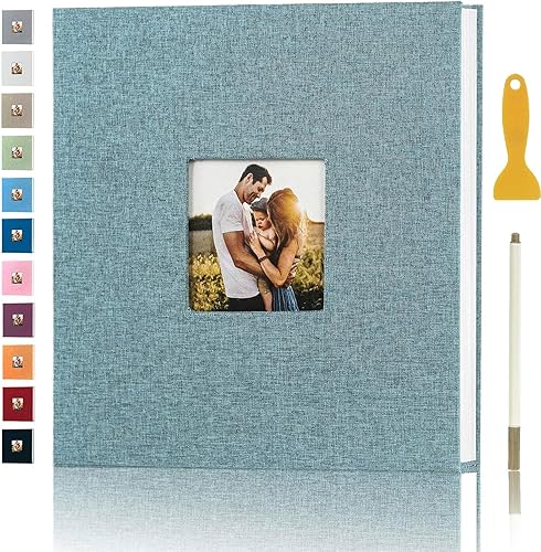 Miniatura 10 de Álbum de fotos autoadhesivas para fotos de 4 x 6, 5 x 7, 8 x 10, álbumes de fotos magnéticos con páginas adhesivas, libros con un bolígrafo metálico
