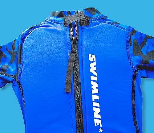 Miniatura 4 de Swimline Traje de entrenamiento de natación flotante de licra, azul para niños, talla S