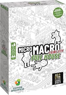 Spielwiese Micro Macro - Full House - Gesellschaftsspiel - Ermittlungsspiel - Für die ganze Familie - 10 Jahre und älter - 1-4 Spieler - Französische Version - Beobachtung und Abzug - Goldenes Ass