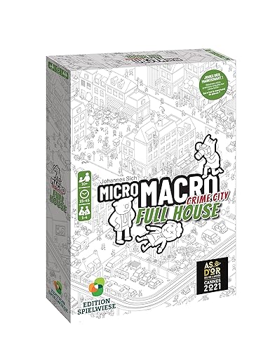 Blackrock Games Micro Macro : Full House - Jeu de société - enquêtes - pour Toute la Famille - 10 Ans et Plus - 1 à 4 Joueurs - Version française - Observation et déduction - As d'or 2021
