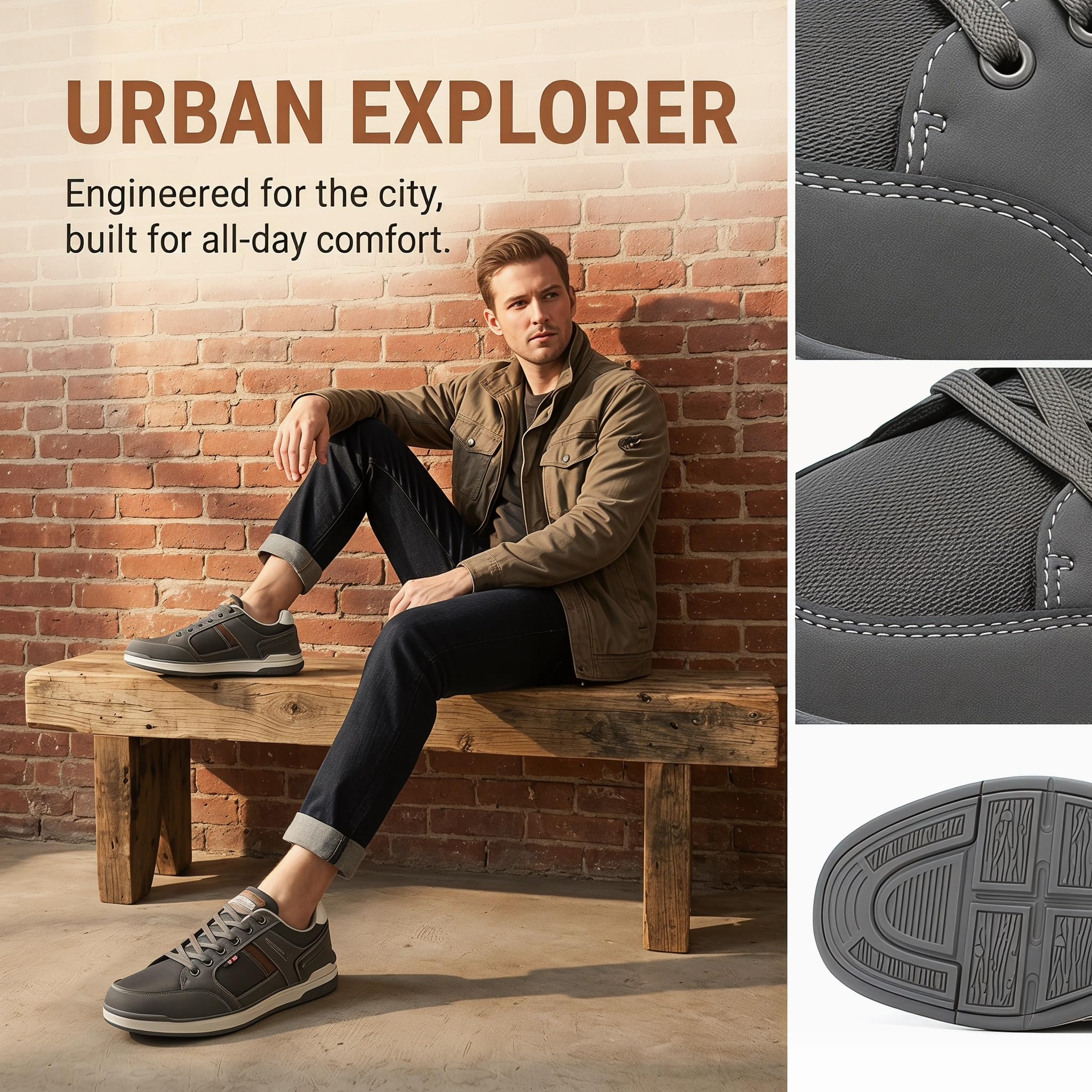 TARELO Scarpe Basse da Uomo Elegante Sneaker Taglie 41-46