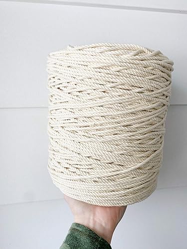 Cordón de macramé de algodón 100% natural de 0.118 in - 75 yardas. Calidad prémium. Importación turca