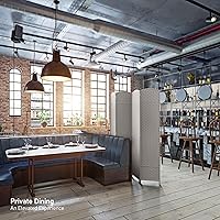 Vista 6 de Sorbus Divisor de habitación de 4 paneles de 6 pies de alto, pantalla de privacidad, paneles dobles extra anchos con bisagras, diseño de malla Beige