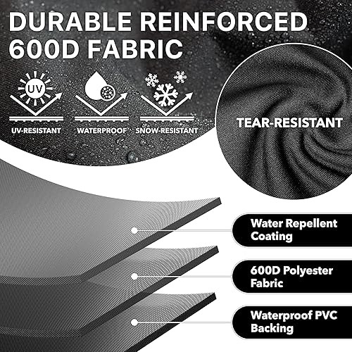 Miniatura 3 de Simple Houseware Cubierta impermeable para parrilla de gas resistente de 64 pulgadas, poliéster resistente a la intemperie