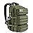 kookoomia Military Tactical Backpack 50L Large Day Backpack for Men Molle Army 3 Days Assault Pack Bug Out Bag Water Resistant and Heavy Duty Hiking Treeking Rucksack - Dark Green