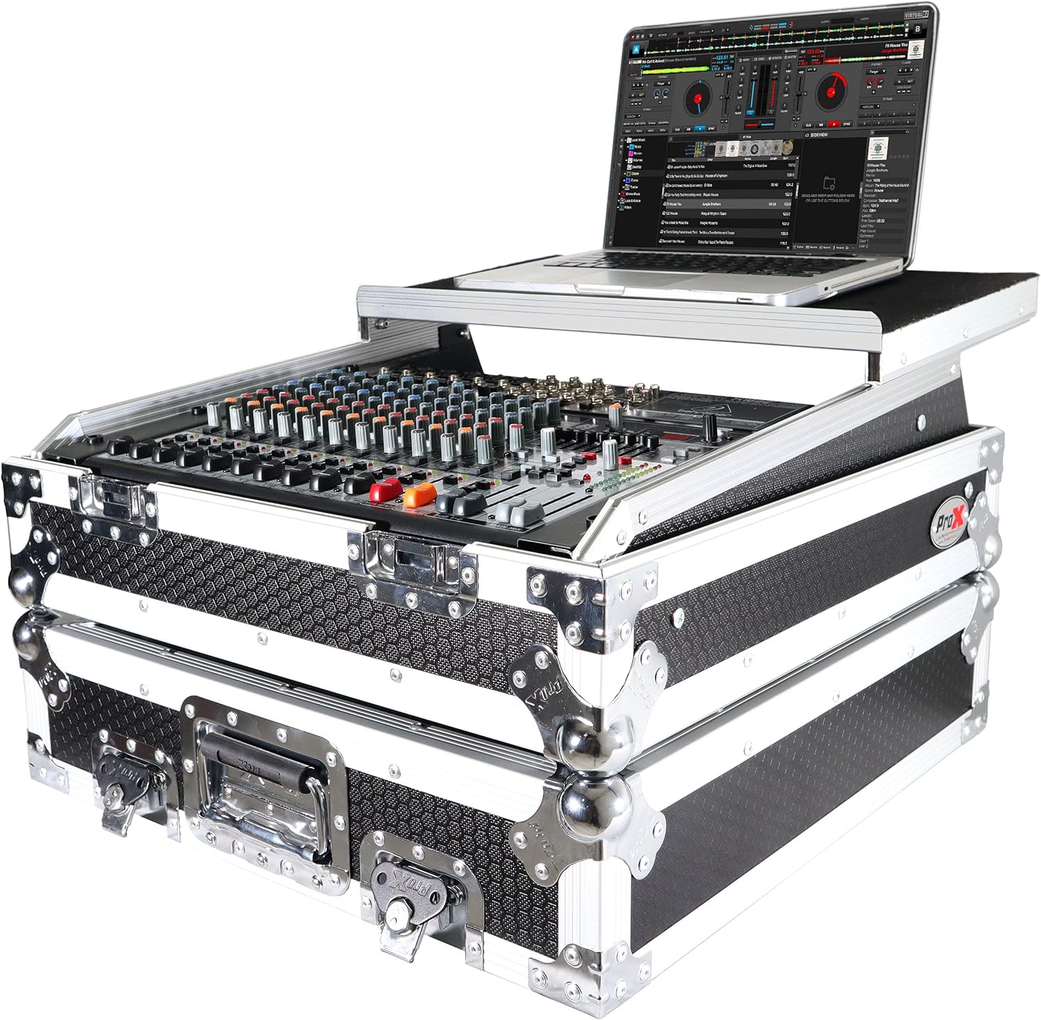 ProX 10U Top Mount 19" Slanted Mixer Case - XS-19MIXLT