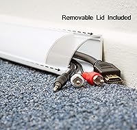 Vista 5 de Electriduct Canaleta de cable de conducto de esquina pequeña (Serie 1075), 5 pies, color beige