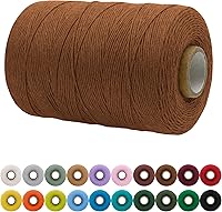 Vista 141 de JeogYong Cordón de macramé de un solo hilo 1mm x 426 yardas (1279 pies) Cuerda de algodón suave Hilo de macramé de 1 mm, suministros de macramé