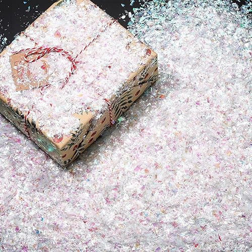 Miniatura 2 de Containlol Bolsa de confeti holográfico brillante iridiscente, color de radio de invierno, papel de aluminio metálico, para decoración de mesa de