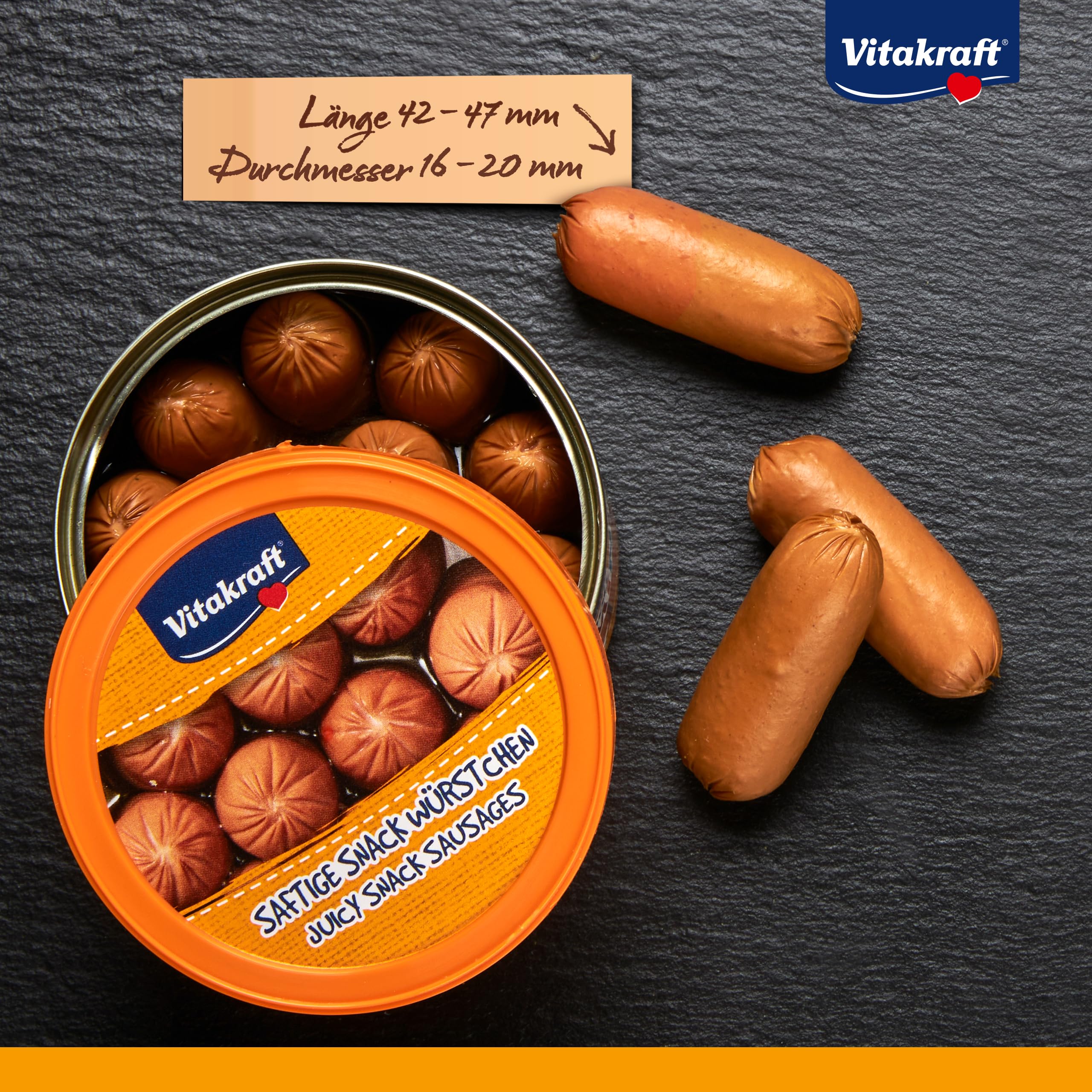 Vitakraft Dog Minis, snack cane, piccoli wurstel con pollame, in barattolo con coperchio, snack per l’addestramento del cane, a ridotto contenuto di spezie, senza zuccheri aggiunti (1x 120g)