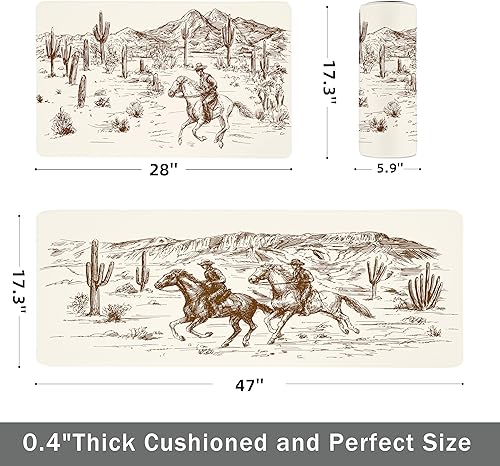 Vista 114 de weesire Alfombra de cocina verde antifatiga para el suelo de la cocina, alfombras de cocina, verde salvia, floral, hierbas, espuma viscoelástica