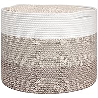 Vista 28 de Goodpick Cesta Grande de Cuerda de Algodón, 83L Almacenamiento Tejido Grande, Organizadores de Mantas y Almacenamiento, Cesta de Lavandería