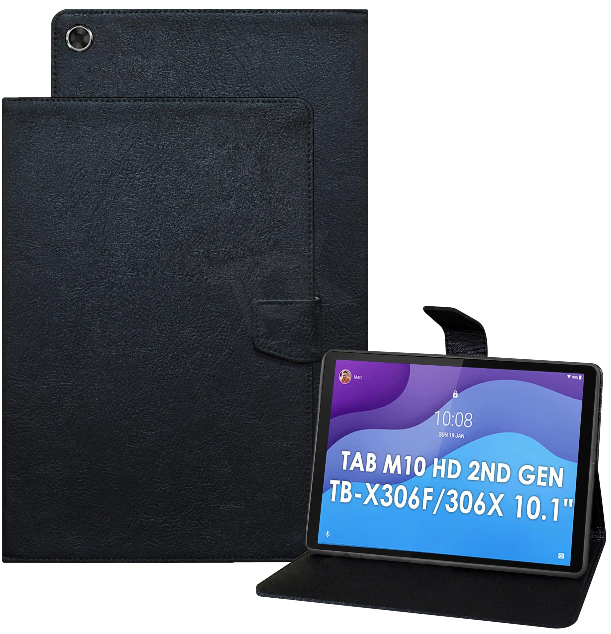 TGK Plain Design Leather Flip Stand Case Cover for Lenovo Tab M10 HD 2nd Gen TB-X306X / Smart Tab M10 HD 2nd Gen TB-X306F (Black) (B09H4R1VHL) Amazon Price History, Amazon Price Tracker