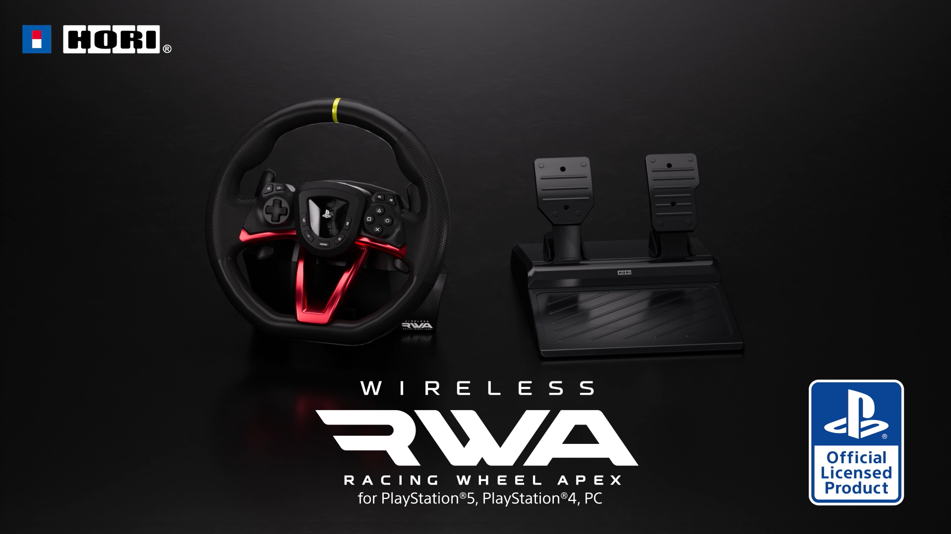 HORI Wireless Racing Wheel APEX for PlayStation 5, PlayStation 4