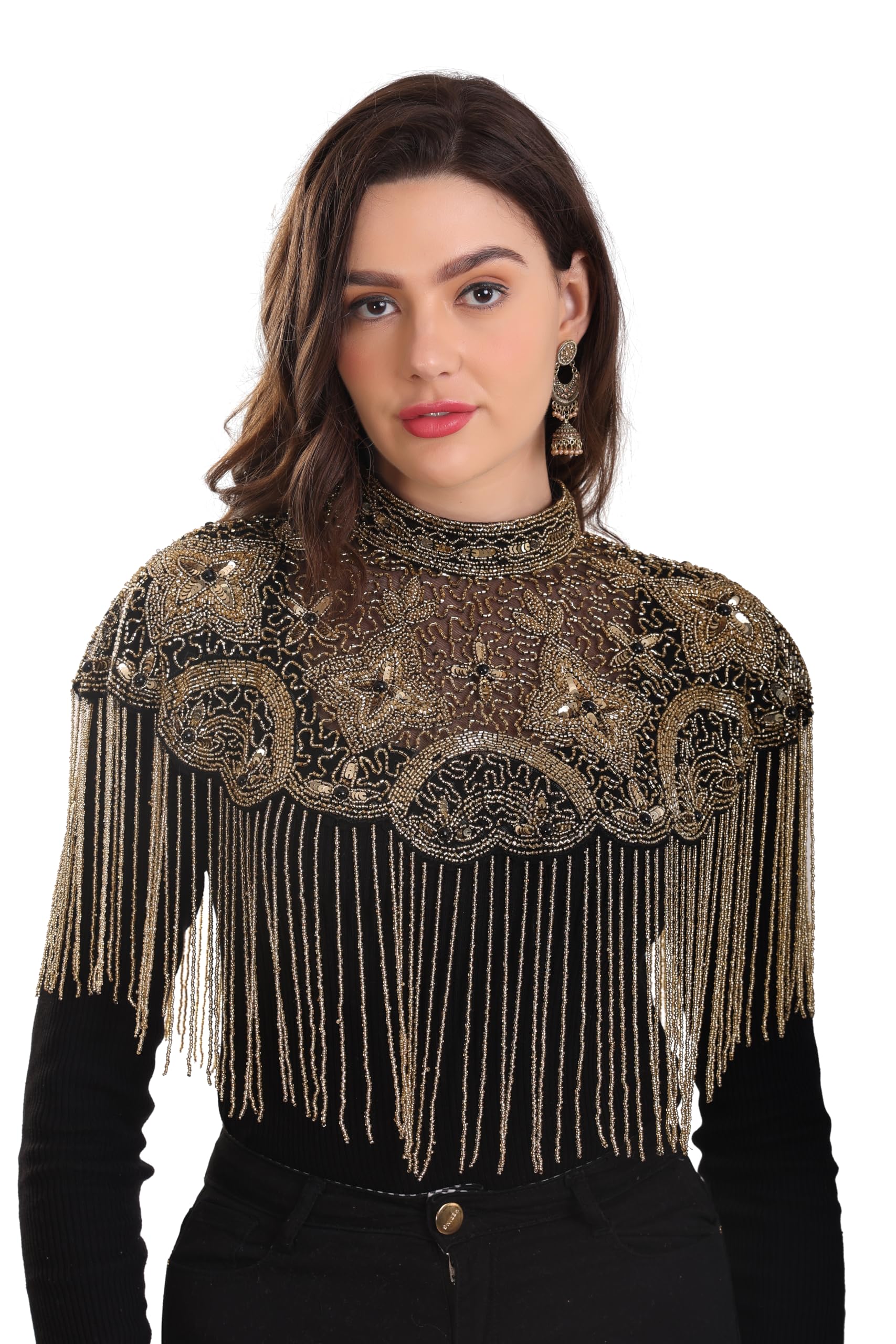 Poncho for Women's New Stylist High Beads with Unique Desinge