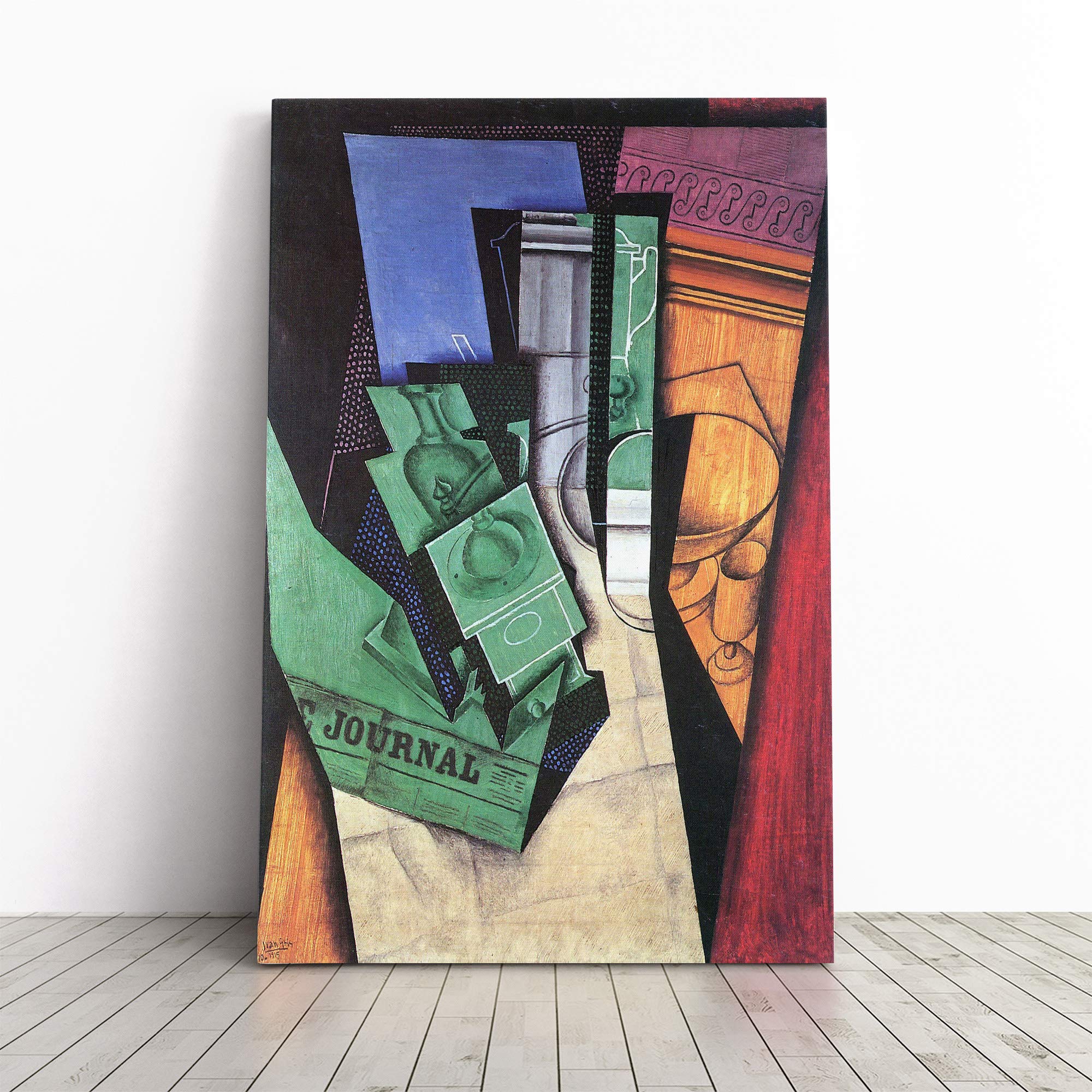 Juan Gris Still Life (3) Canvas Print | Gallery Wrapped 30mm Frame Wall Art | 20x14 inches | Ready to Hang | Modern Still Life Picture | Living Room Bedroom Lounge Office