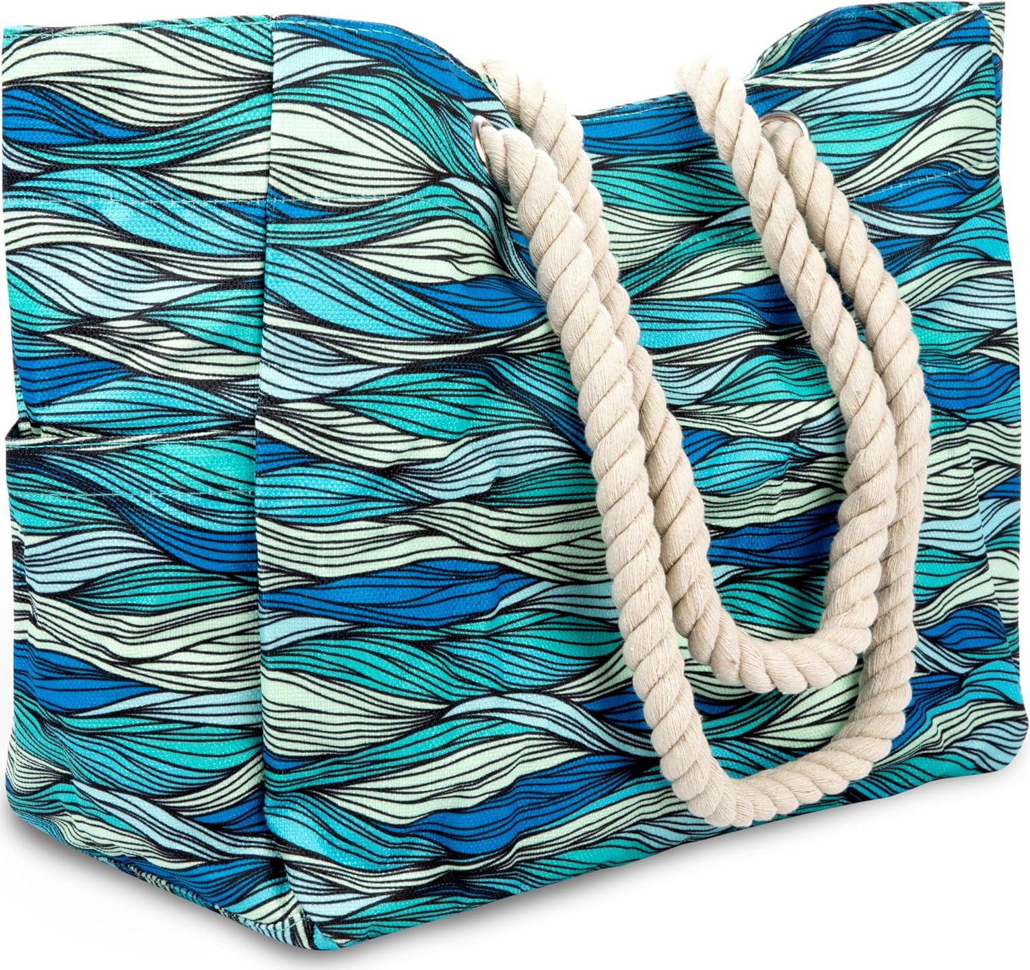 Odyseaco Beach Bag - Large Tote Bags for Women - Beach Bags Waterproof Sandproof - Pool Bag Kauai