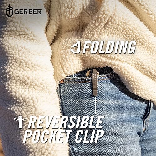 Miniatura 5 de Gerber Gear Scout Cuchillo de bolsillo - Cuchillo plegable de hoja de borde liso de 3.2 pulgadas - Equipo y equipo EDC - Micarta
