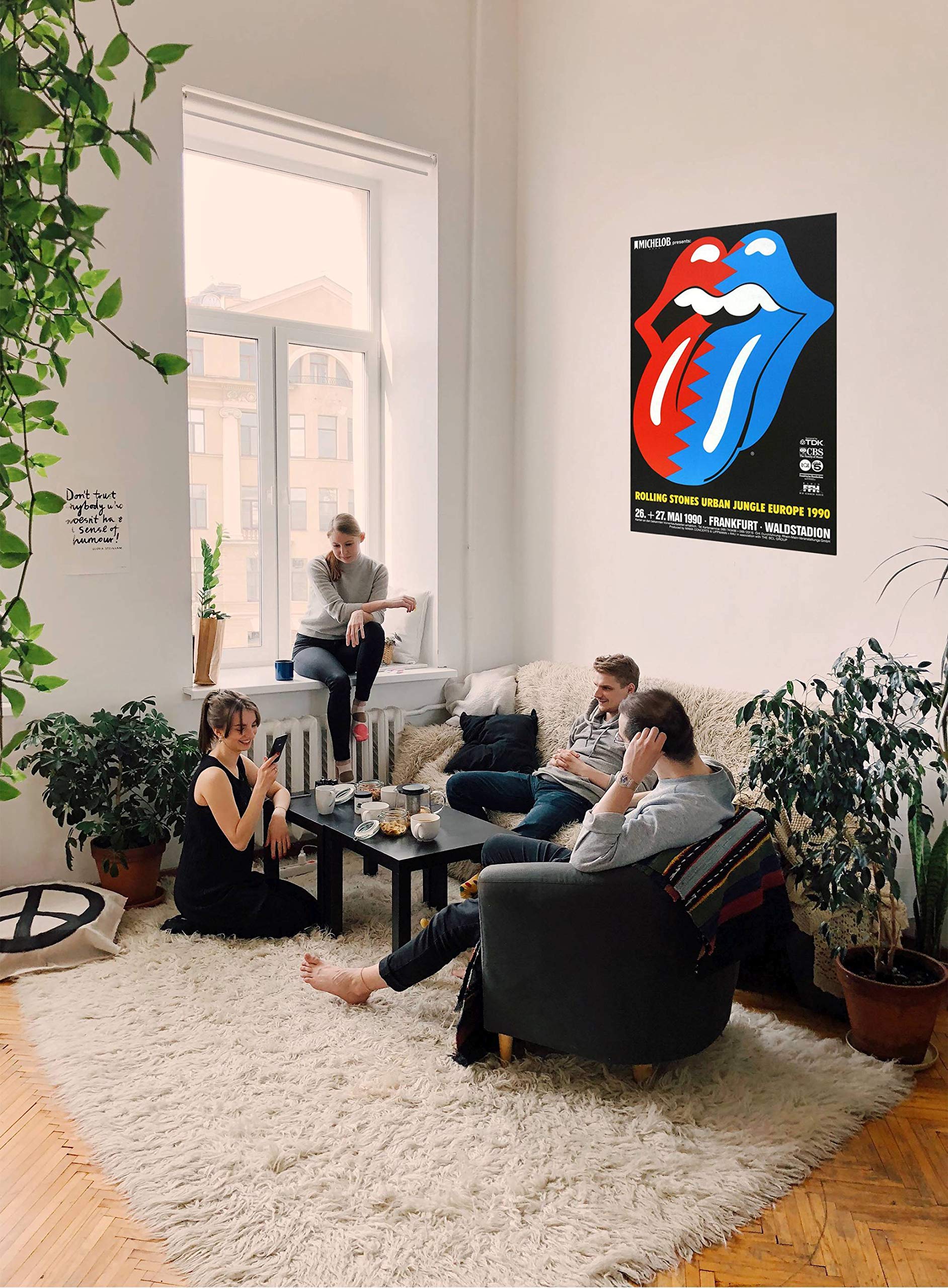 The Rolling Stones - Europe, Tour 1990 » Konzertplakat/Premium Poster | Live Konzert Veranstaltung | DIN A1 «