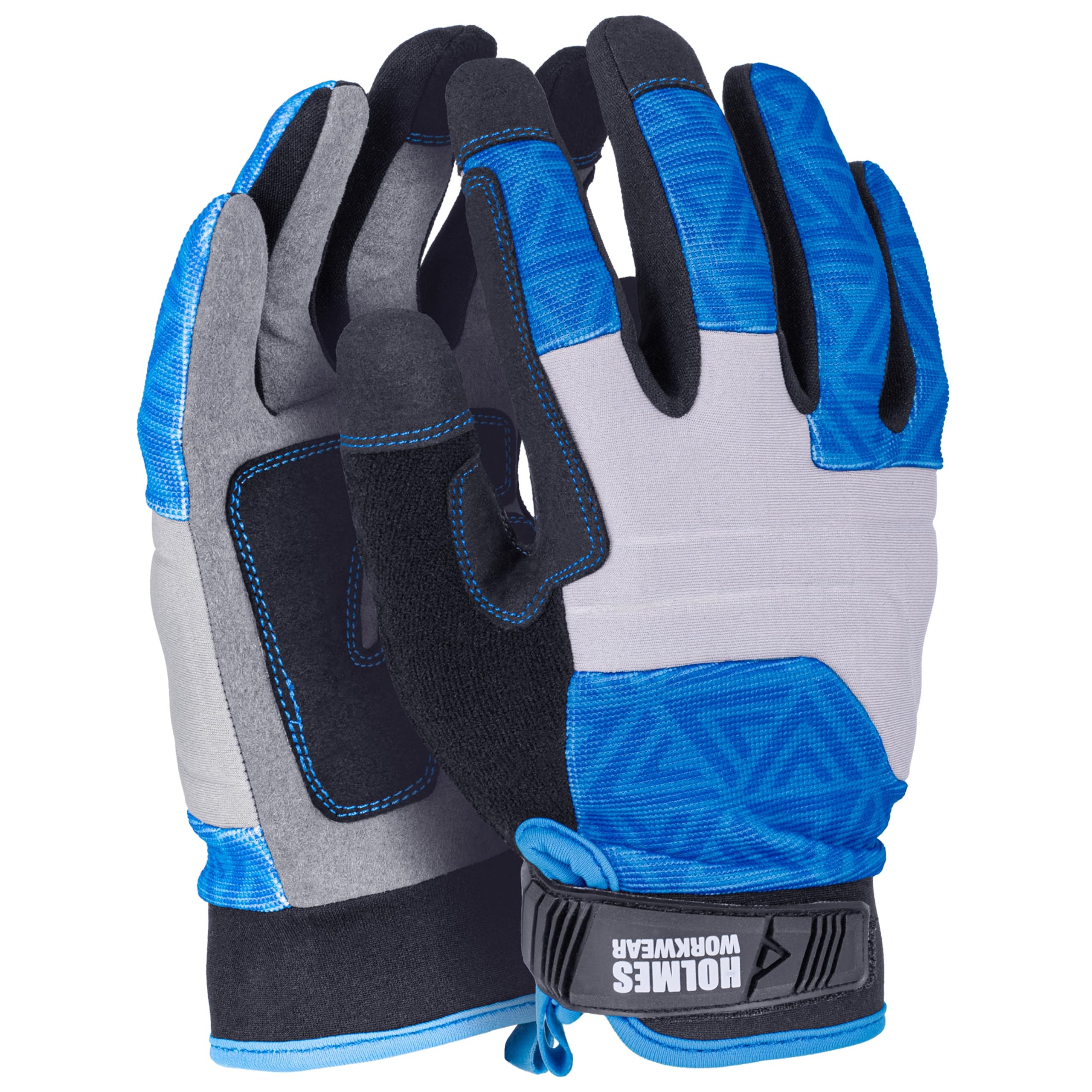 Holmes Workwear Women's Performance Gloves, Synthetic Leather Palm, Touchscreen-Compatible